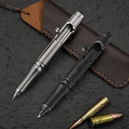 Miniatura 8 de Cool Hand Bolt Action lapicera táctica estilo cañón con clip y rompecristales Plateado