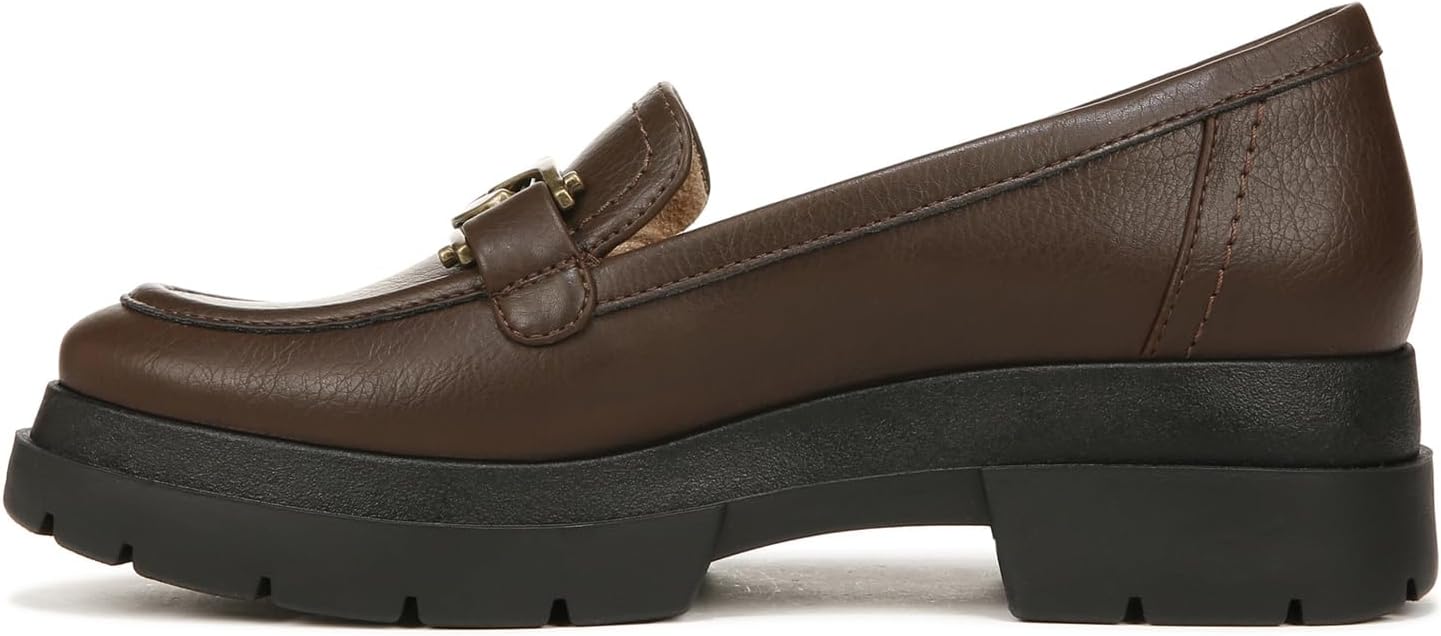 SOUL Naturalizer Womens Onyx Water Repellant Lug Loafer Chocolate Brown 9 M