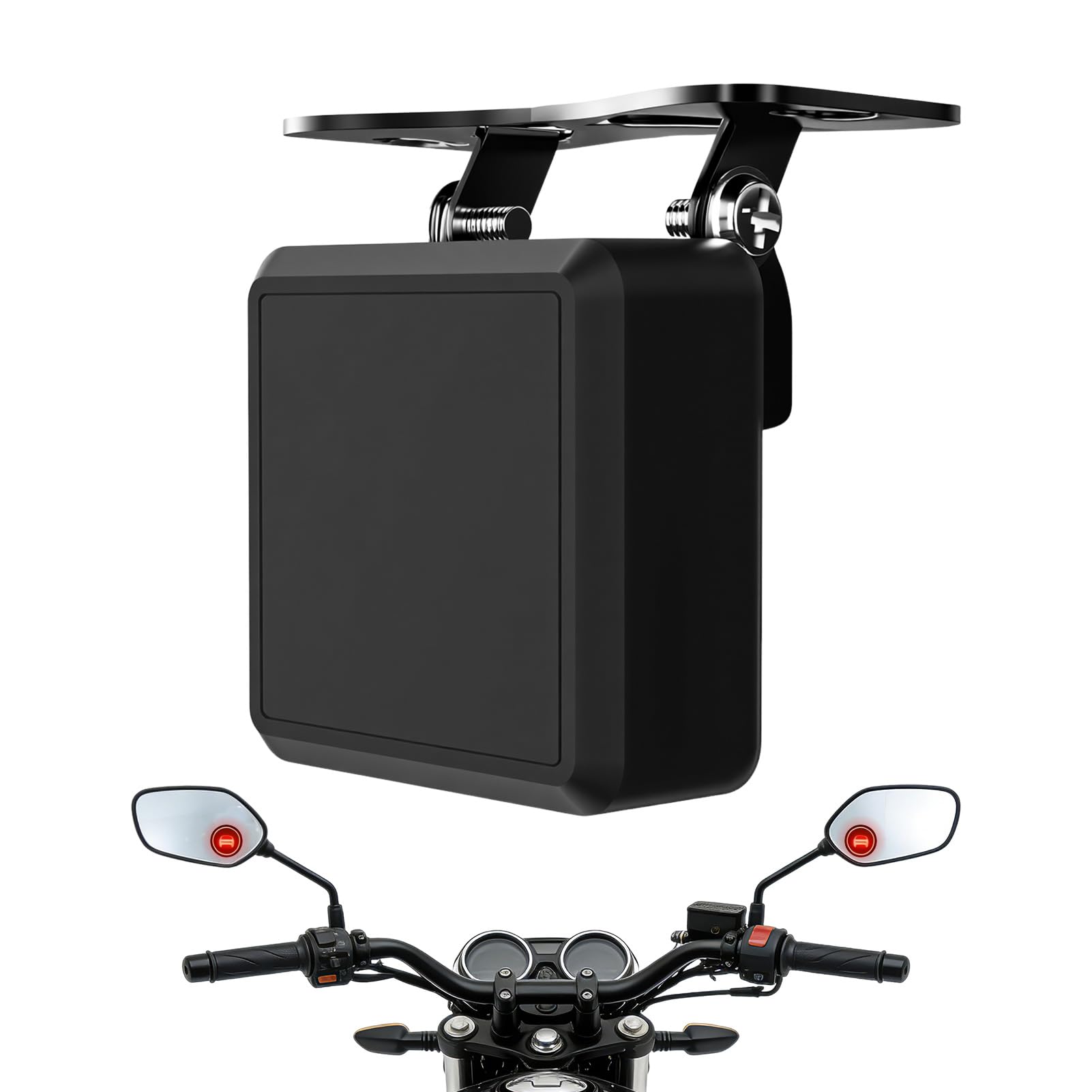 banapoy Rilevamento degli Angoli Ciechi per Moto, Assistenza Al Cambio Corsia con Onde Millimetriche 60GHz con Portata 50M, Avvisi Visivi e Acustici a Doppio Stadio per Moto