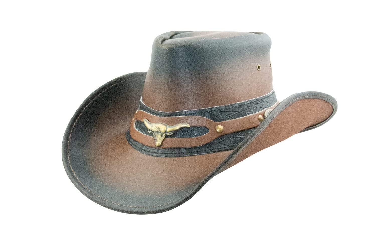 Black Jungle Ontario Outdoor Western Cappello in Pelle Australia Cowboy Cappelli in Pelle Cappello da Equitazione Unisex