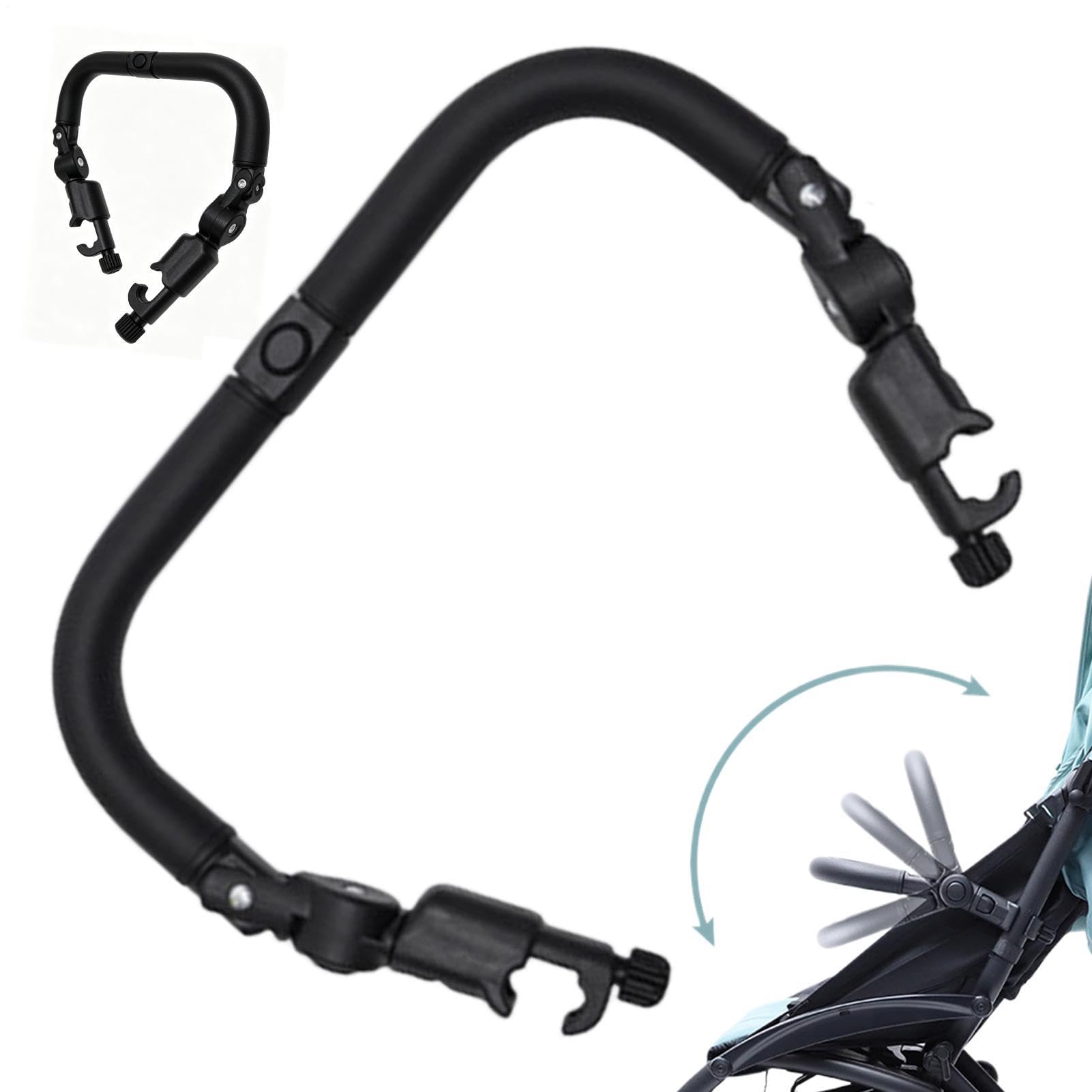 Barre Protectrice Universelle Pour Poussette PU Sécurité Réglable | Attache Poignée Poussette Enfant Pour déplacements quotidiens, sorties nature, pique-nique, voyages en , balades,