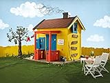 OutdoorToys Spielhaus Villa Kunterbunt aus Holz - Buntes Garten-Spielhaus für Kinder