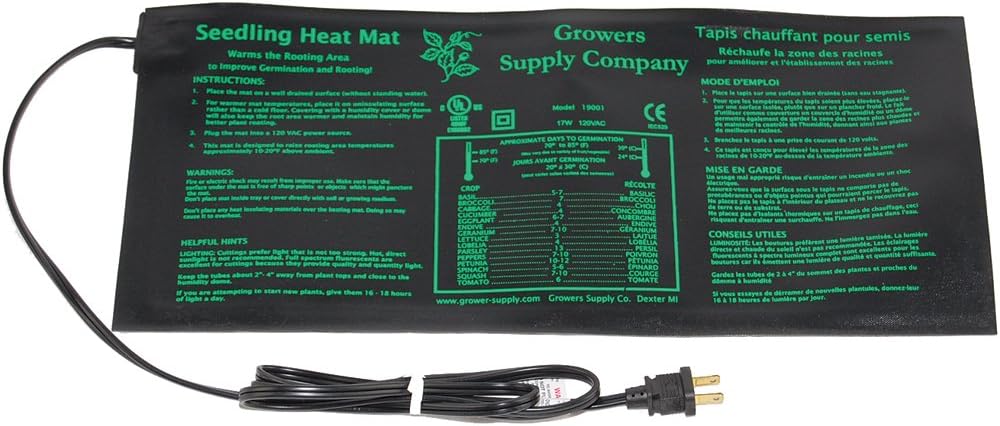 GSHM 9-by-19-1/2-Inch Small Seedling Heat Mat