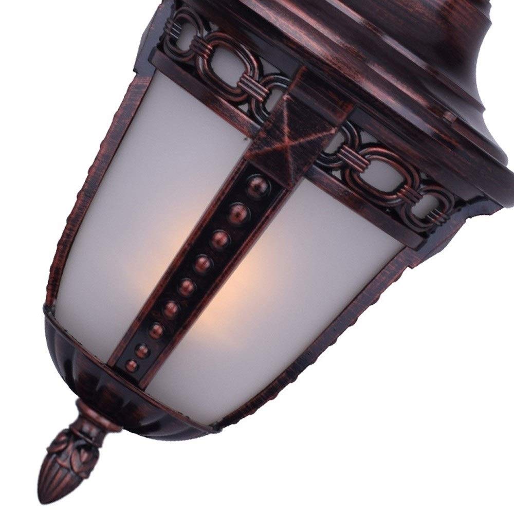 lampa wisząca, Tradycyjna zewnętrzna lampa sufitowa, bezpieczeństwo IP65, wodoodporna, wisząca E27, aluminiowa, szklana, regulowana, do ogrodu, na balkon i dziedziniec