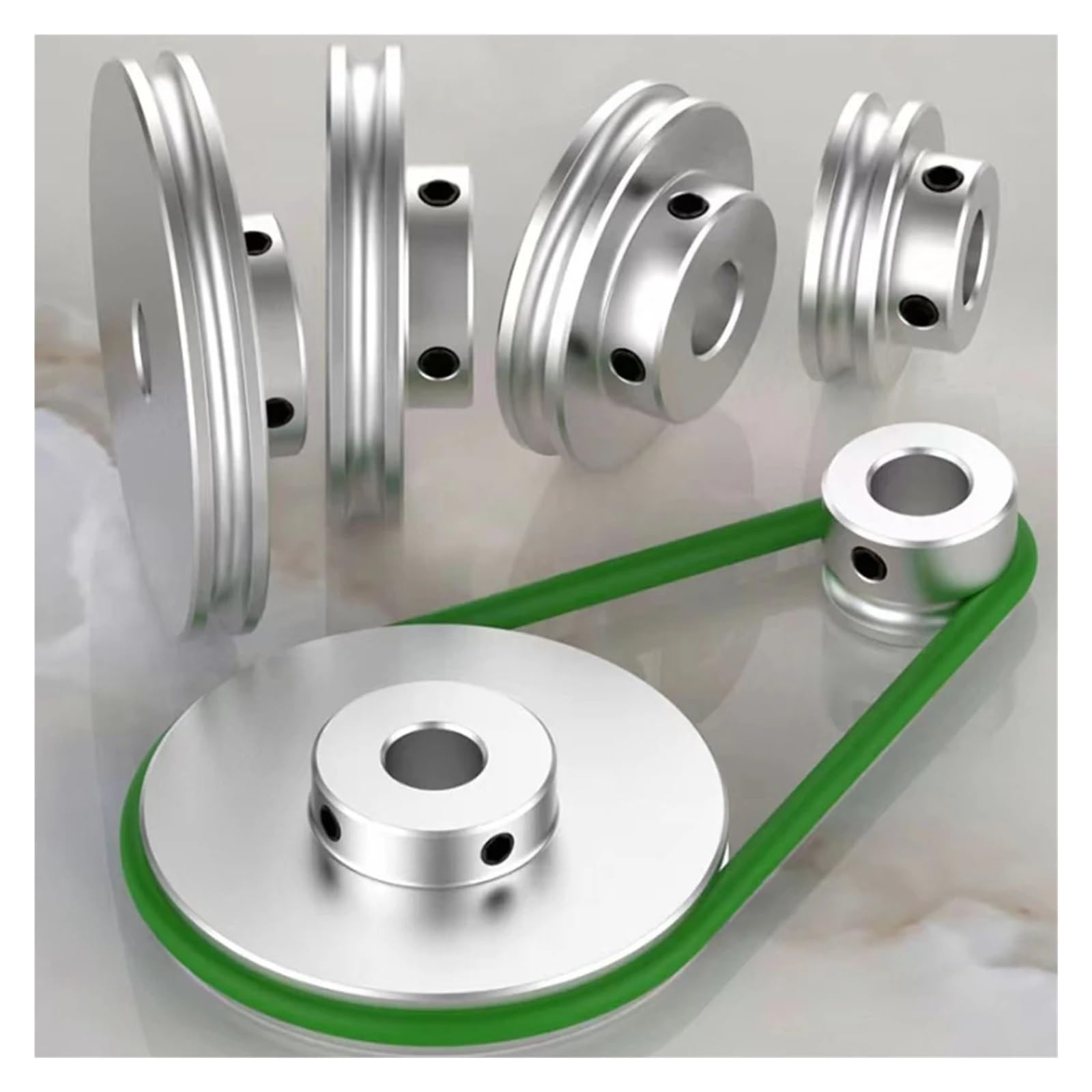 1 Uds. Rueda de transmisión modelo polea Motor husillo ranura única aleación(80mm x 5mm,8mm)