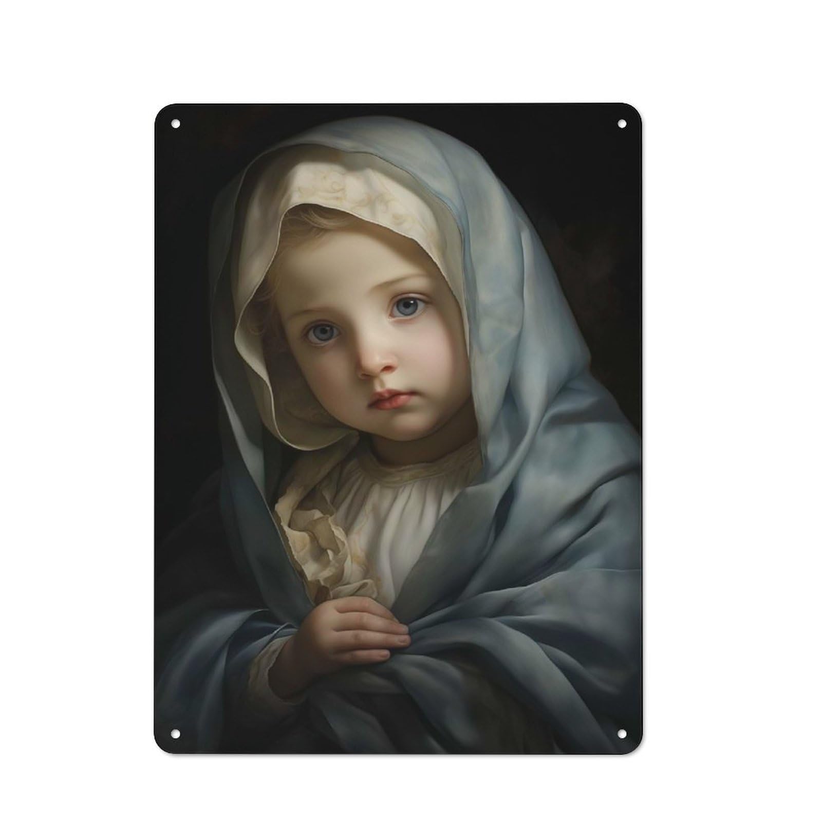 Nostalgic The Sistine Madonna Decorative Tin Plaque 40x30cm, Classic Pub Decor for Diner, Restaurant, Shed Or Kitchen