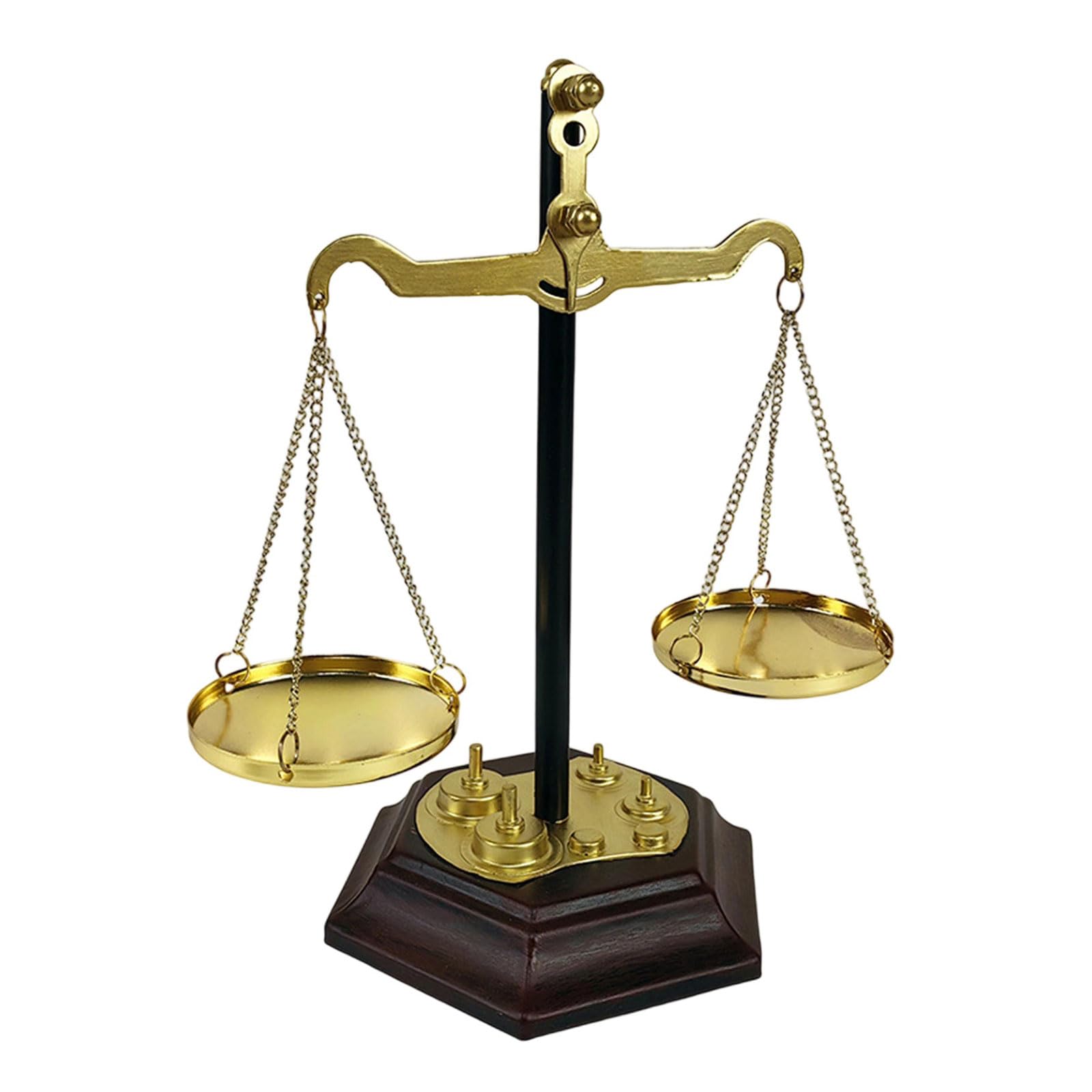 Kalttoy Classical Justice Scale Decorative Ornament Metal Weight Balancing Scale Sculpture for Lawyer Tabletop Display Justice Decoration