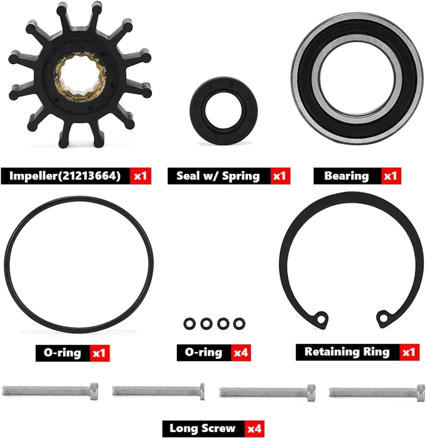 Water Pumps Service 21212799 3812519 21213664 21213660 3812518 3812520 Suitable For Crank Driven Sea Pumps Marine Repair Kit