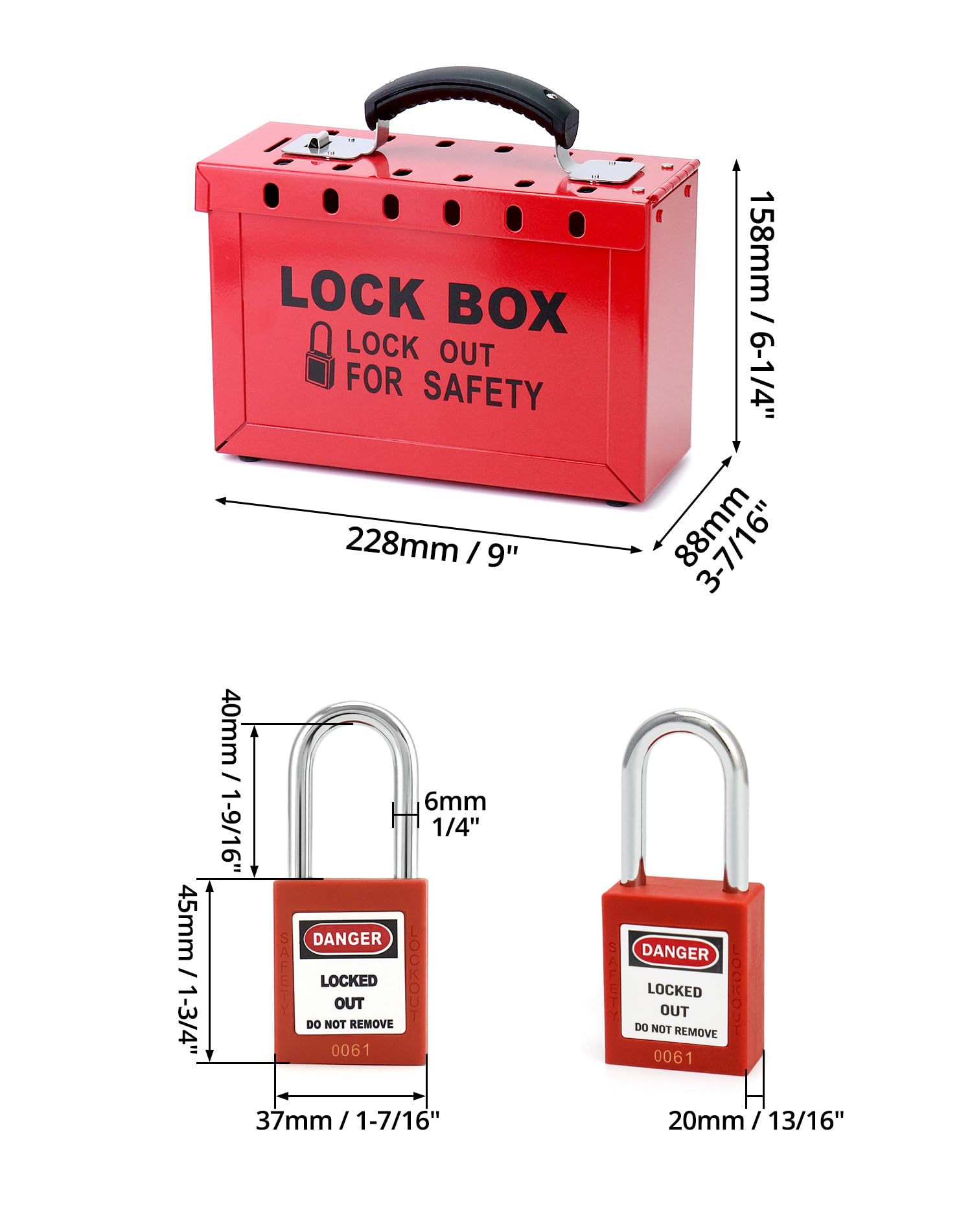 Lock Out Tag Out Kit SAFBY Lockout Tagout Box Kit Portable Safety Group ...