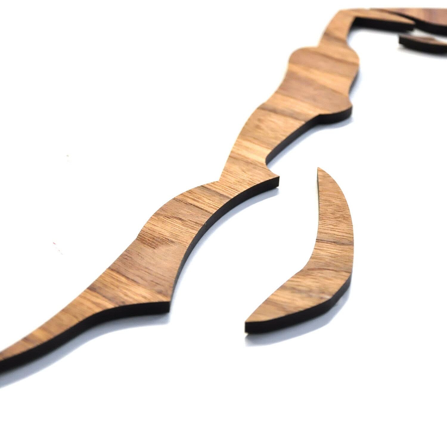 LAVICO|M Wanddekoration aus Holz, Der Berg ruft, Berg Silhouette, Holzdekoration, Wanddeko, Wohnzimmer, Alpen, Berge, 3D Bergpanorama – 120 cm (B)