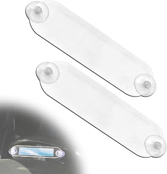 2PCS EZ Pass Holder, Car Windshield EZ Pass Mounting Strips, EZ Pass Strips with Adhesive and Strong Suction Cups, Toll Pass Holder Universal for Most US States