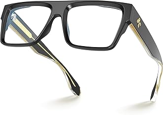 VISOONE Square Black Blue Light Blocking Glasses TR90 Anti-Glare Men Women ALBA