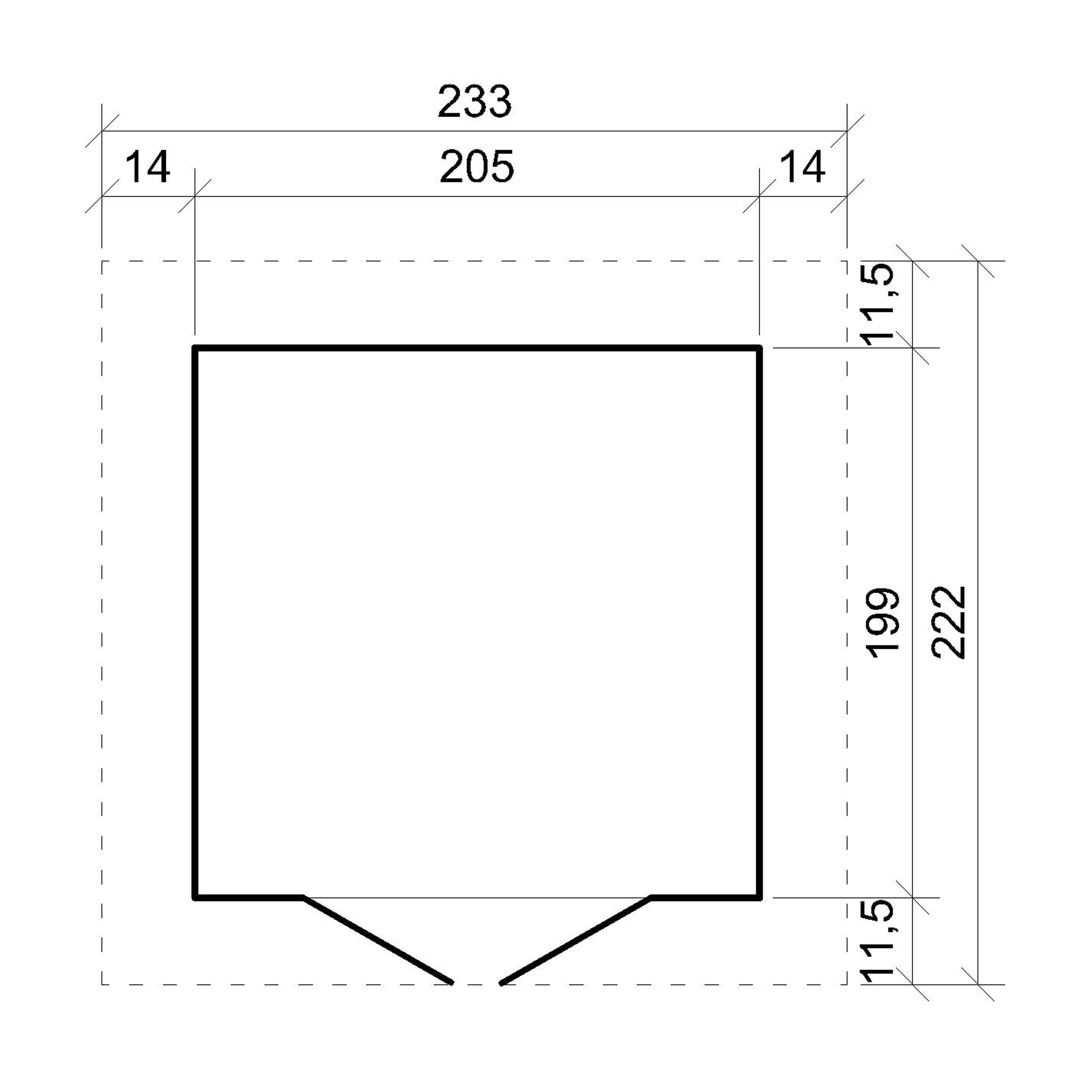 TIMBELA Gartenhaus Holz - Geräteschuppen mit Fenstern - H228x222x233 cm/4,2 m² Naturholz-Shiplap-Schuppen - Gerätehaus - Fahrradschuppen - M351