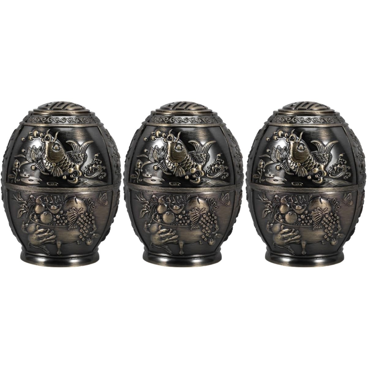 Amosfun 3 Piezas Envase de moldadientes Palillero de presión Palillero de Cobre Palillero Duradero palillero rústico Soporte para Palillos de Escritorio Palillos de Tipo