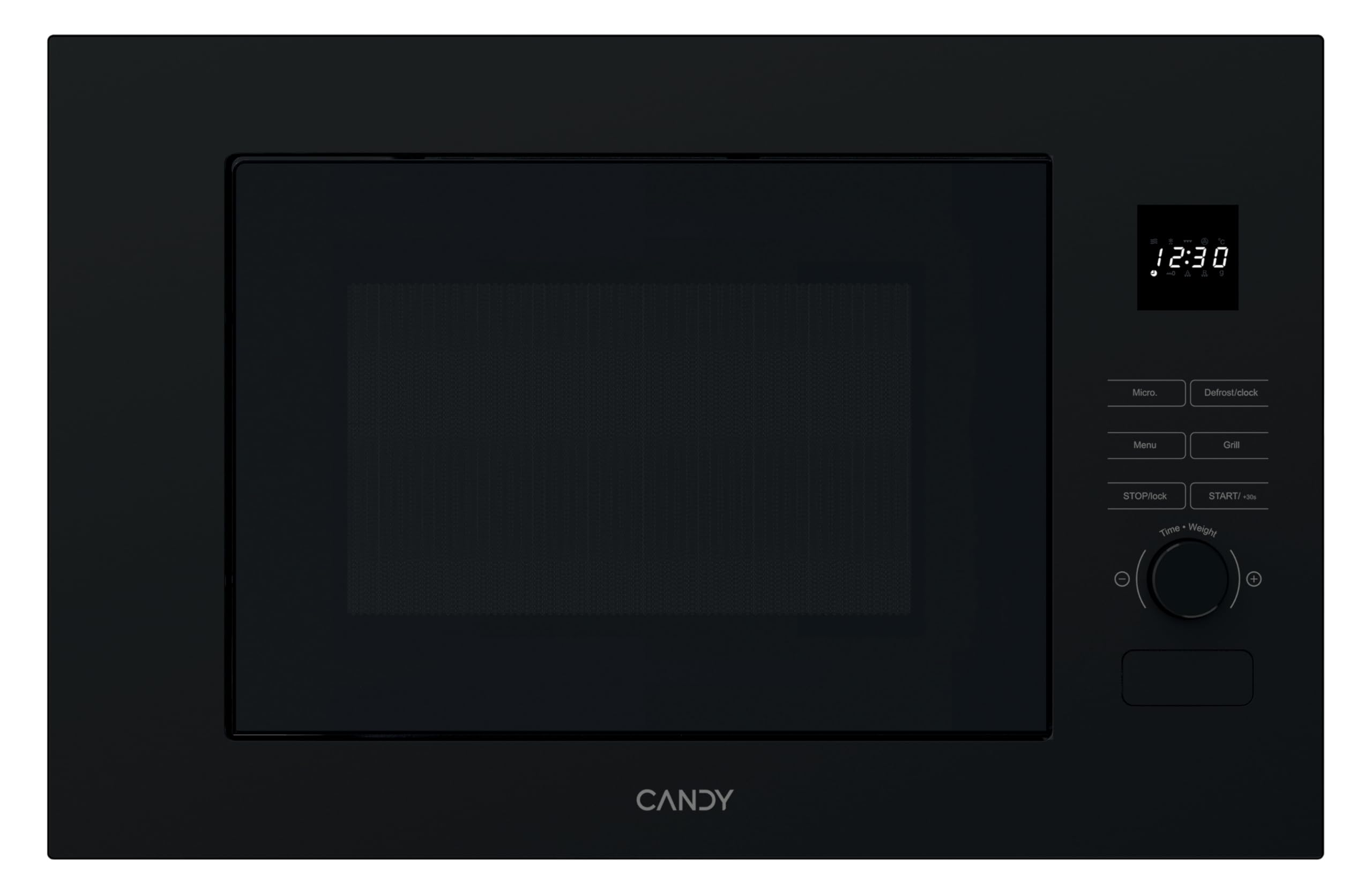 Candy CA38FL7N20WXB Microondas con Grill, 20L, 750W - 1000W, Mando Giratorio y Botones, 8 automenús, Bloqueo Infantil, Plato 27 CM, Display Digital, Descongelación, Apertura Izquierda, Inox