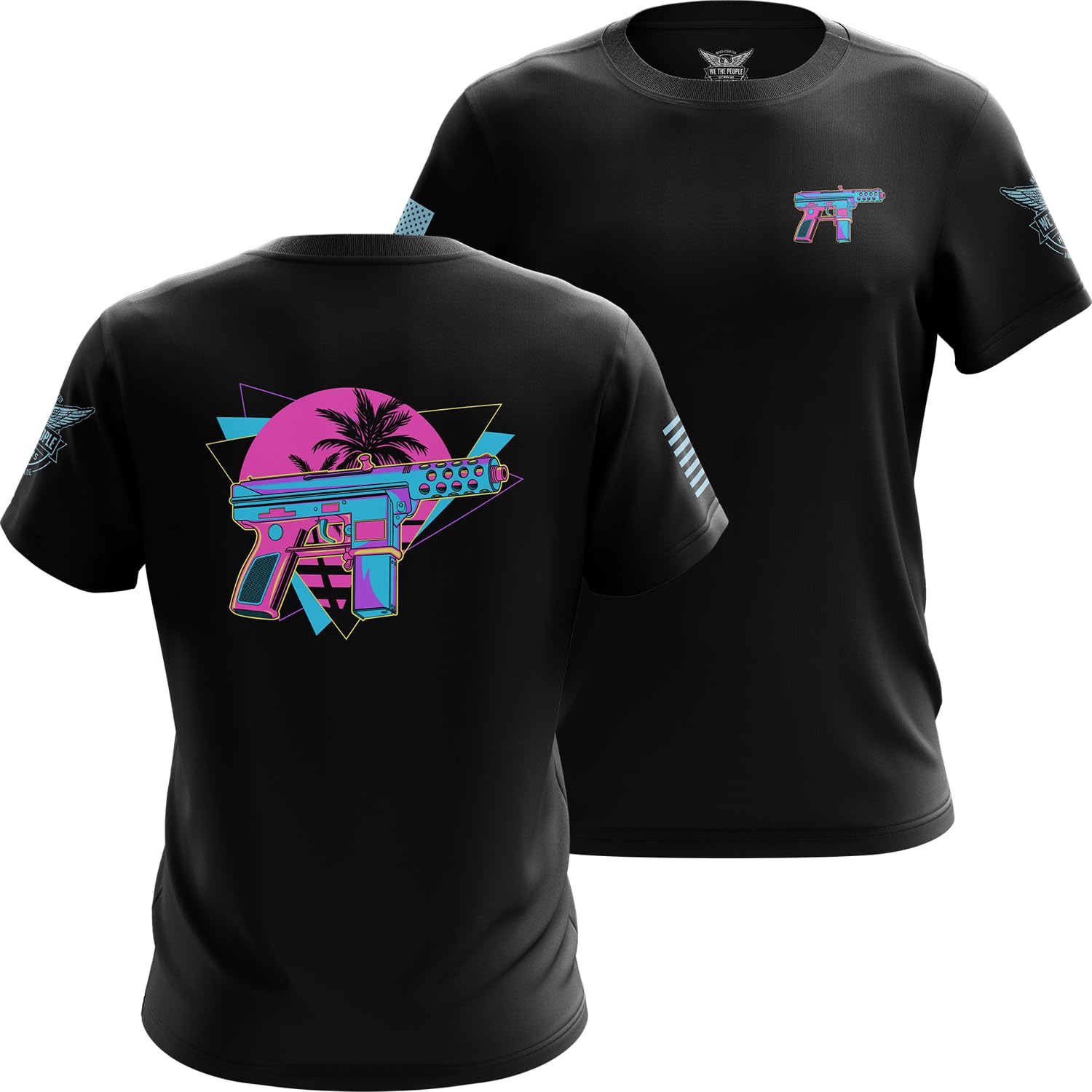We The People Holsters - Retro Wave Tec9 - Men's Short Sleeve T-Shirt