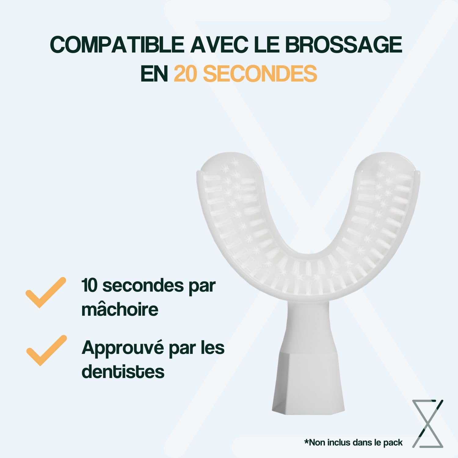 CleanMate - Cepillo de dientes eléctrico sónico compatible con cabezales de cepillo en Y, 2 meses de duración