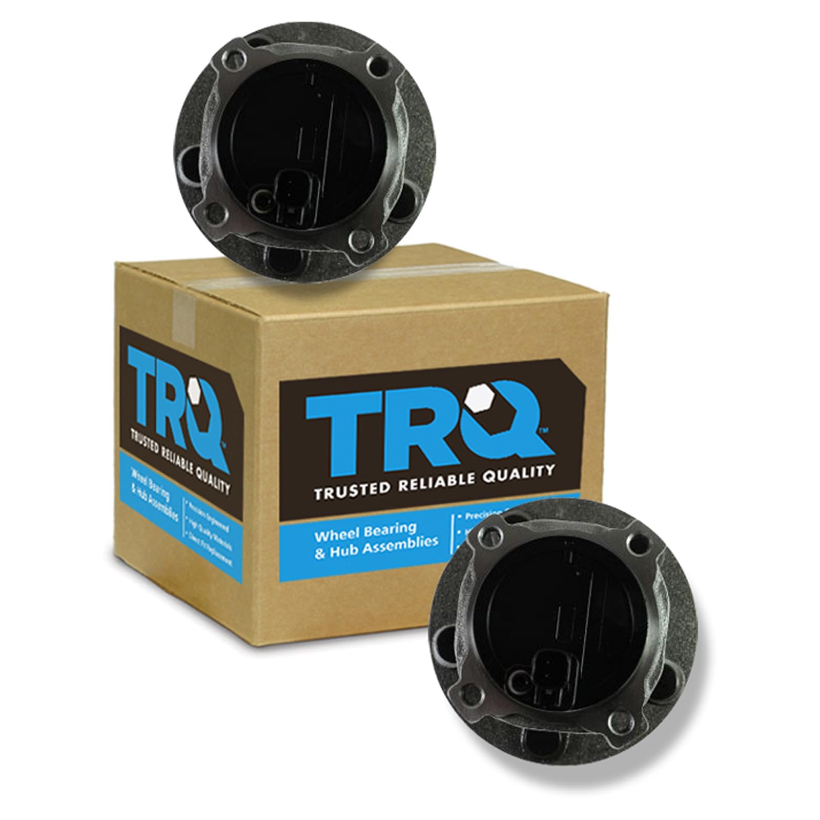 TRQ 2 Piece Rear Wheel Bearing &amp; Hub Assembly Set