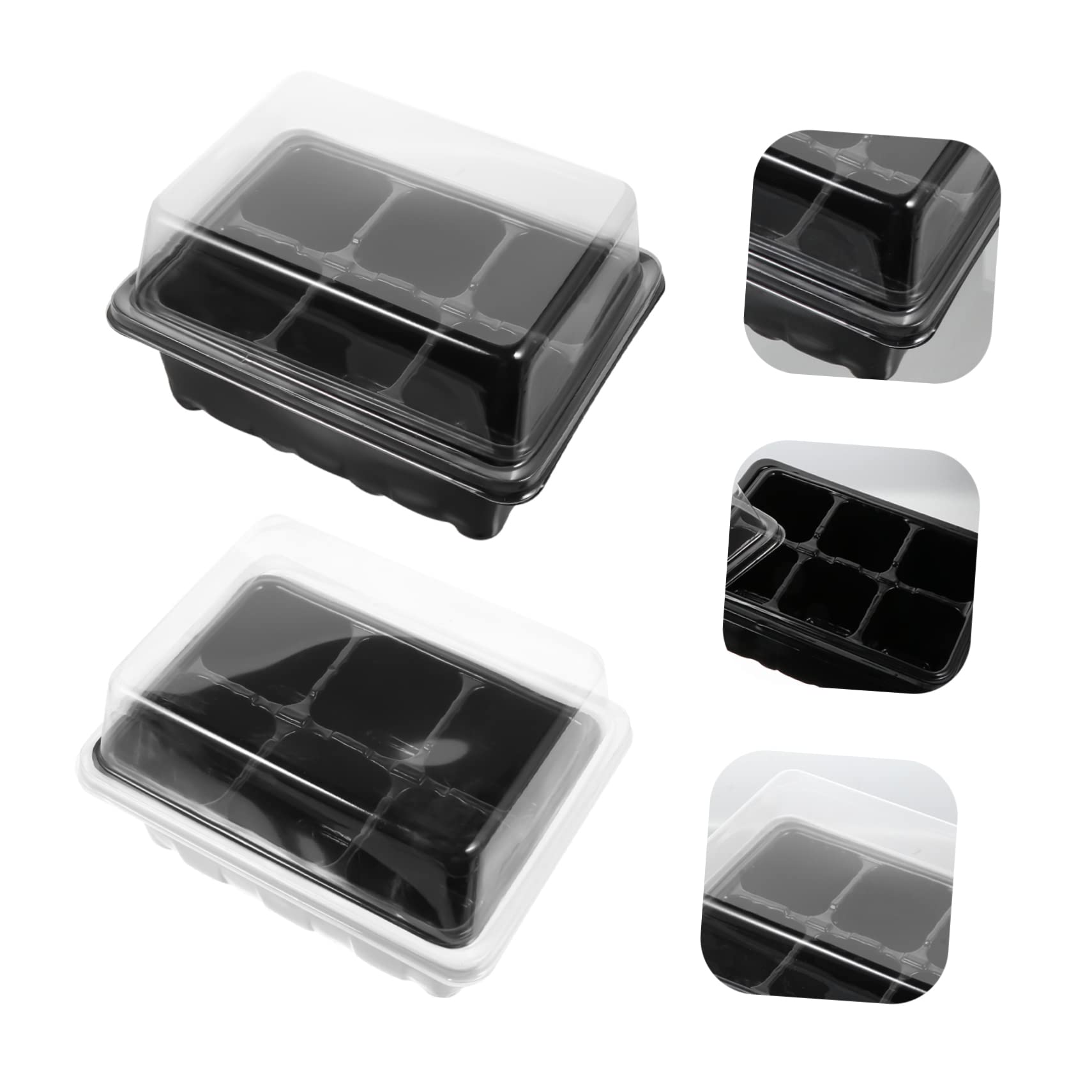 ibasenice 20 Set Scatola vivaio in Tre Pezzi Kit in Crescita Kit di germinazione di partenza Verde vaschette per Semina Vassoio per Semi Vassoio di avviamento vassoi di propagazione plastica