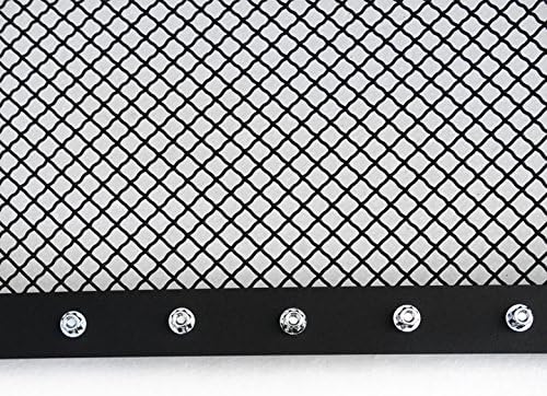 Front Bumper Rivet Stainless Steel Mesh Upper Grille Insert Black Compatible with 2009-2012 Ram 1500