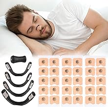 4 Magnetic Nasal Retractors, 1 Applicator, 30 Square Patches, Anti Snoring, Improving Nasal Breathing, Sleep and Home Care, Multi-Color