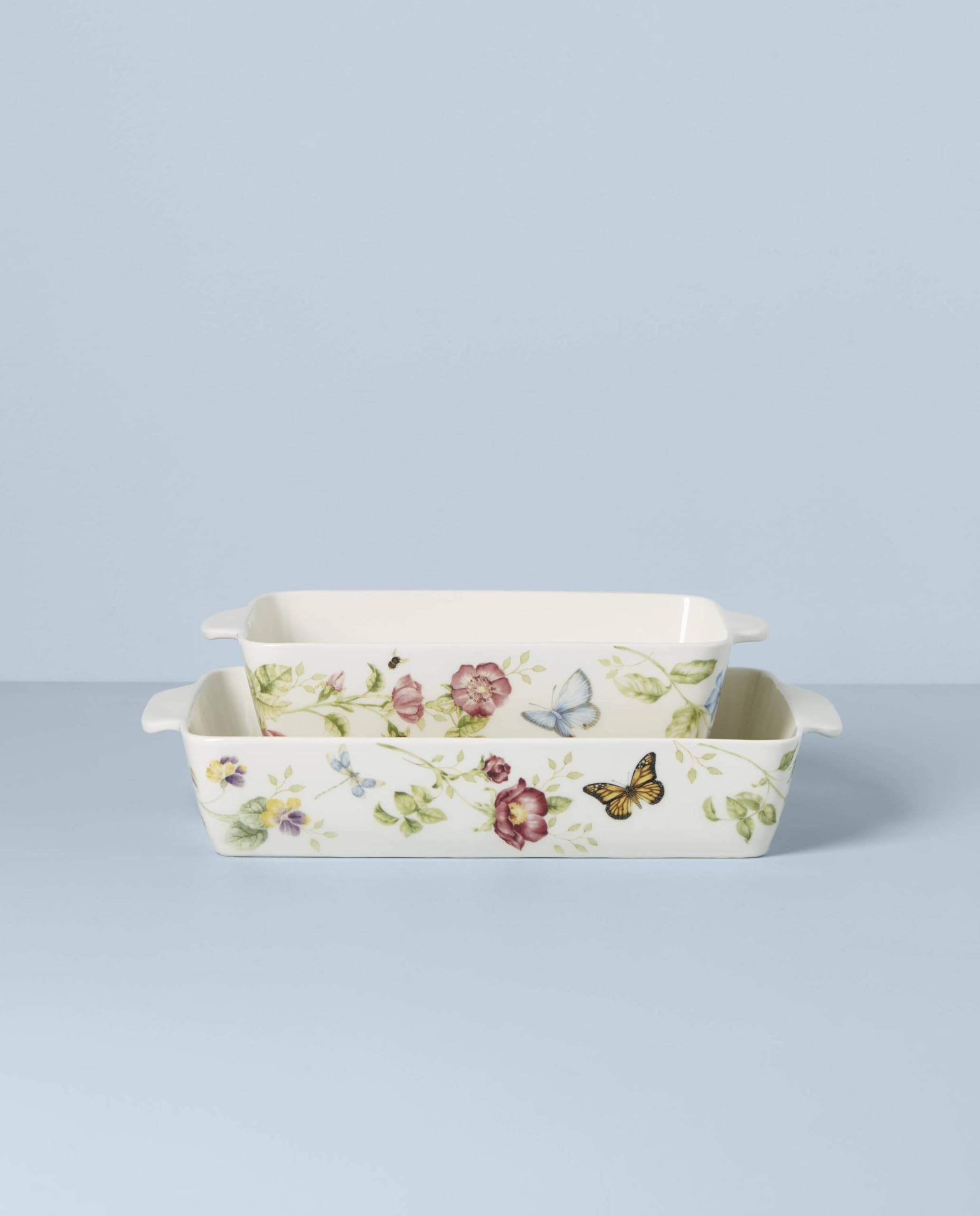 Amazon.com: Lenox Butterfly Meadow Rectangular Baker Set, 2-Piece