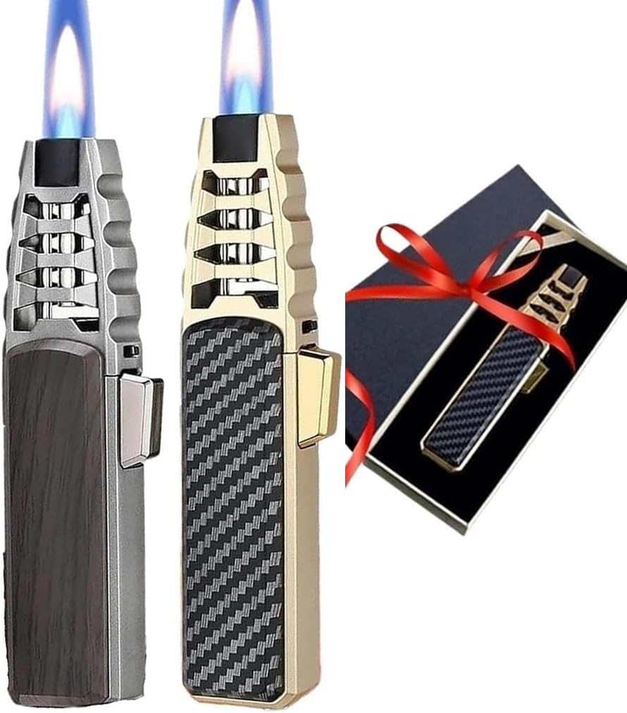 Kitchen Cooking Torch Lighter Refillable Butane Adjustable Flame,for Creme Brulee Candle Camping,BBQ Baking(2pack c)