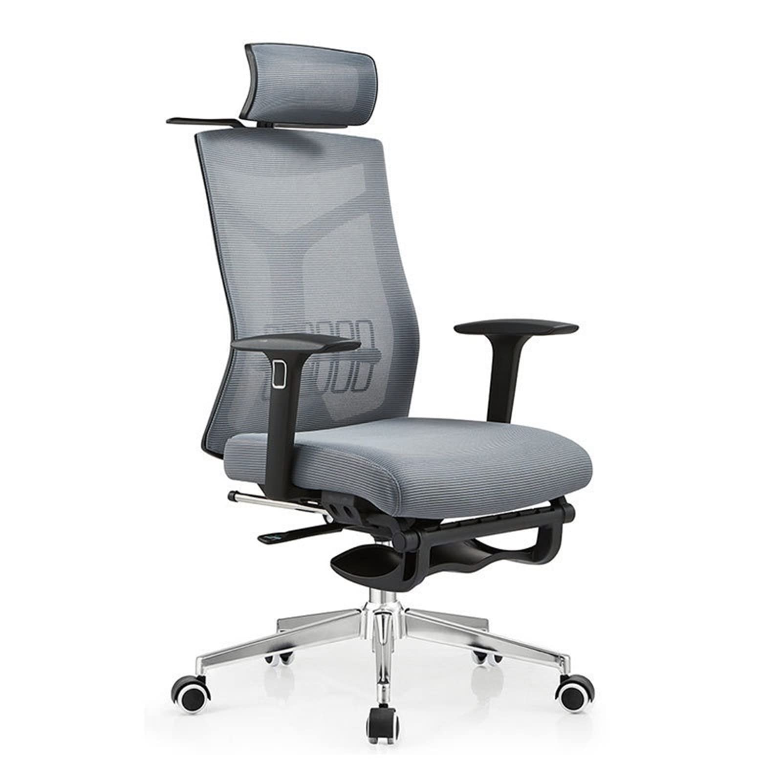 Ergonomiczne, szare obrotowe krzesło wypoczynkowe, nowoczesny komfort do biura, domu, gier i przerw, stylowe siedzisko na biurko dla maksymalnego relaksu i produktywności