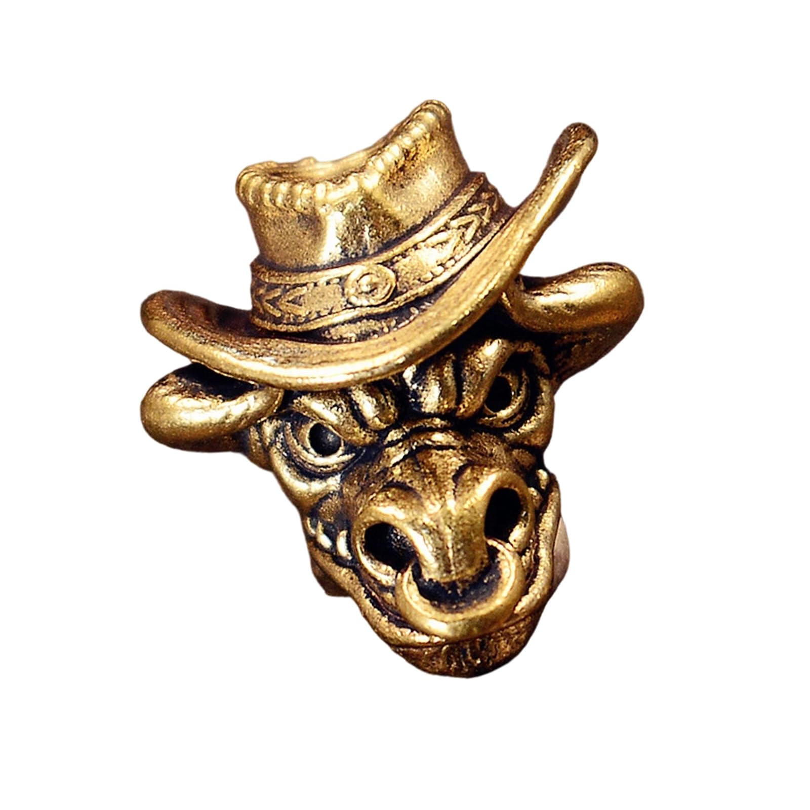 Piceioep Retro Metal Cattle Head Charm Pendant for Jewelry Crafting, Keychain Decor, Necklace Embellishment Vintage Cattle Head Metal Pendant Charm Jewelry Crafting