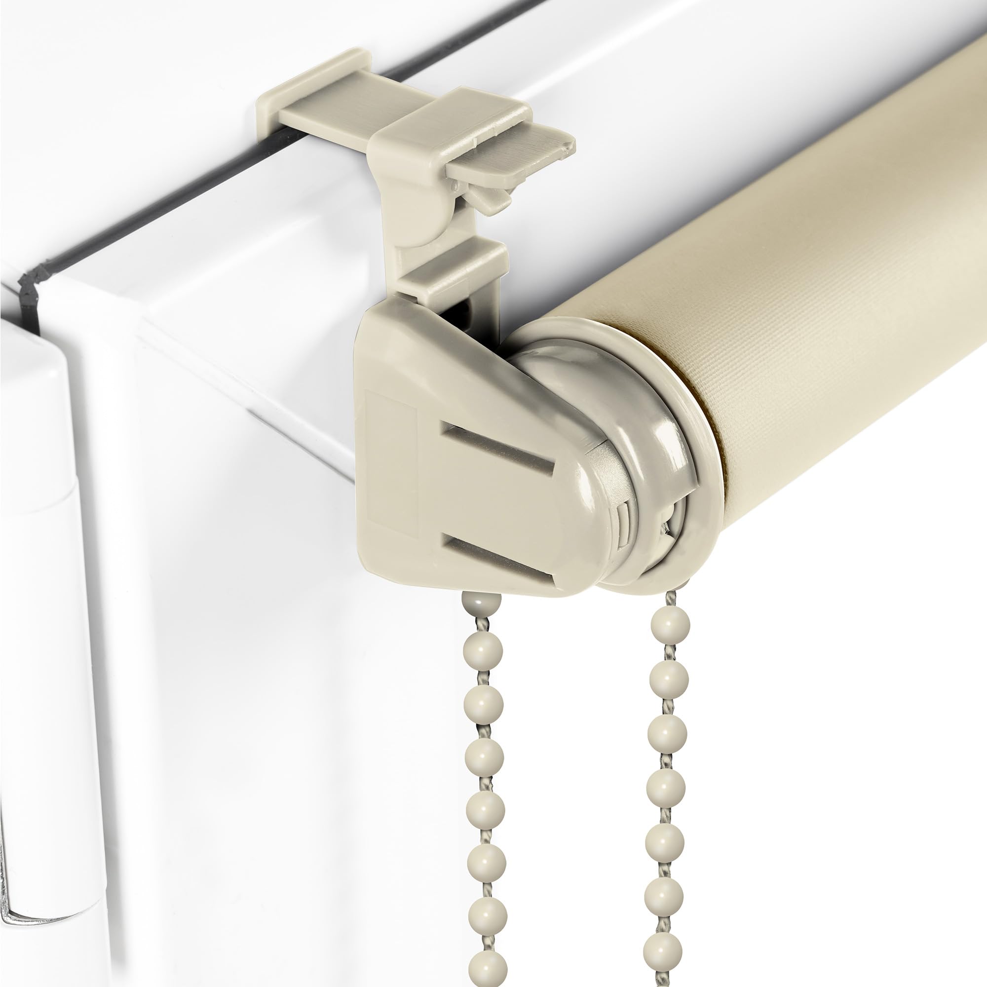 Sonello Tenda a rullo oscurante Klemmfix senza Forare 50cm x 130cm crema, tenda avvolgibile oscurante con morsetti e con catenella per finestre e porte, Blackout, opaco, Protezione Solare