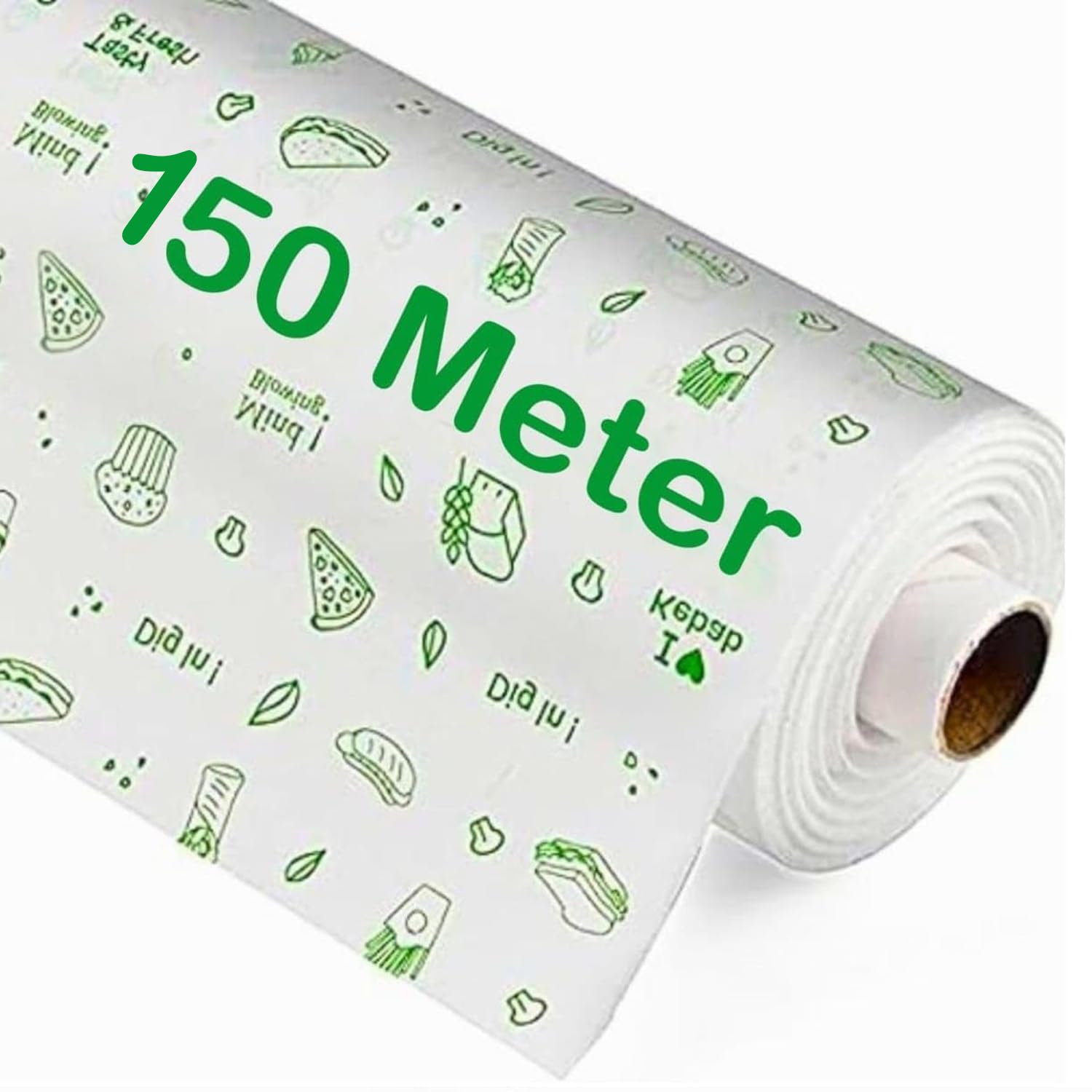 MAPPA 150 Meter Parchment Food Wrapping Paper Roll | Premium Non-Stick, Re-heatable & Oven Safe Butter Paper for Baking, Cooking, Grilling & Bulk Food Storage