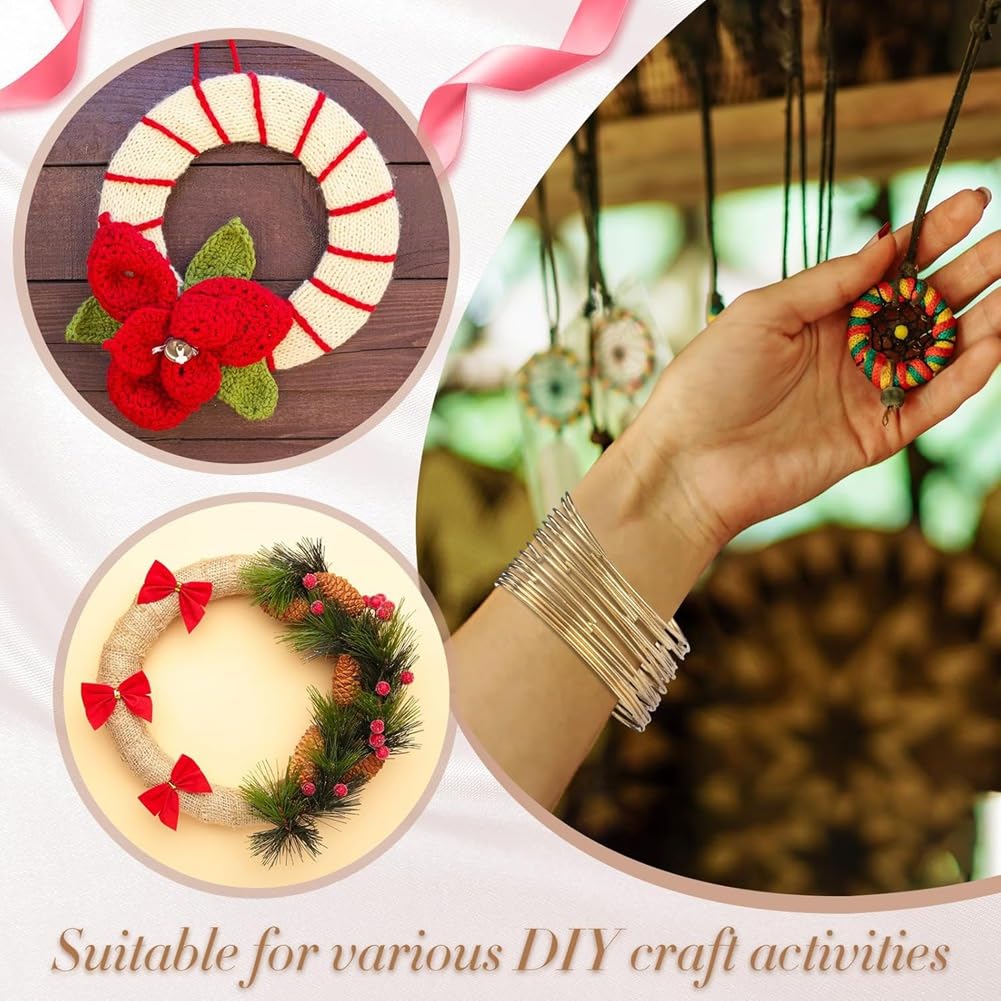 100 Anillos de Metal para Manualidades, Macramé, Atrapasueños, Aros Dorados, Decoración de Mesa de Boda, Colgante de Pared.