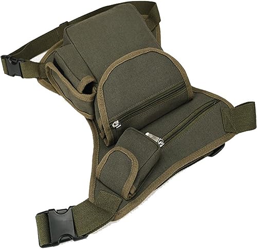 Miniatura 6 de Riñonera de lona para senderismo, bolsa táctica de pierna caída, bolso para correr, cinturón de cadera, al aire libre, motocicleta, bicicleta,