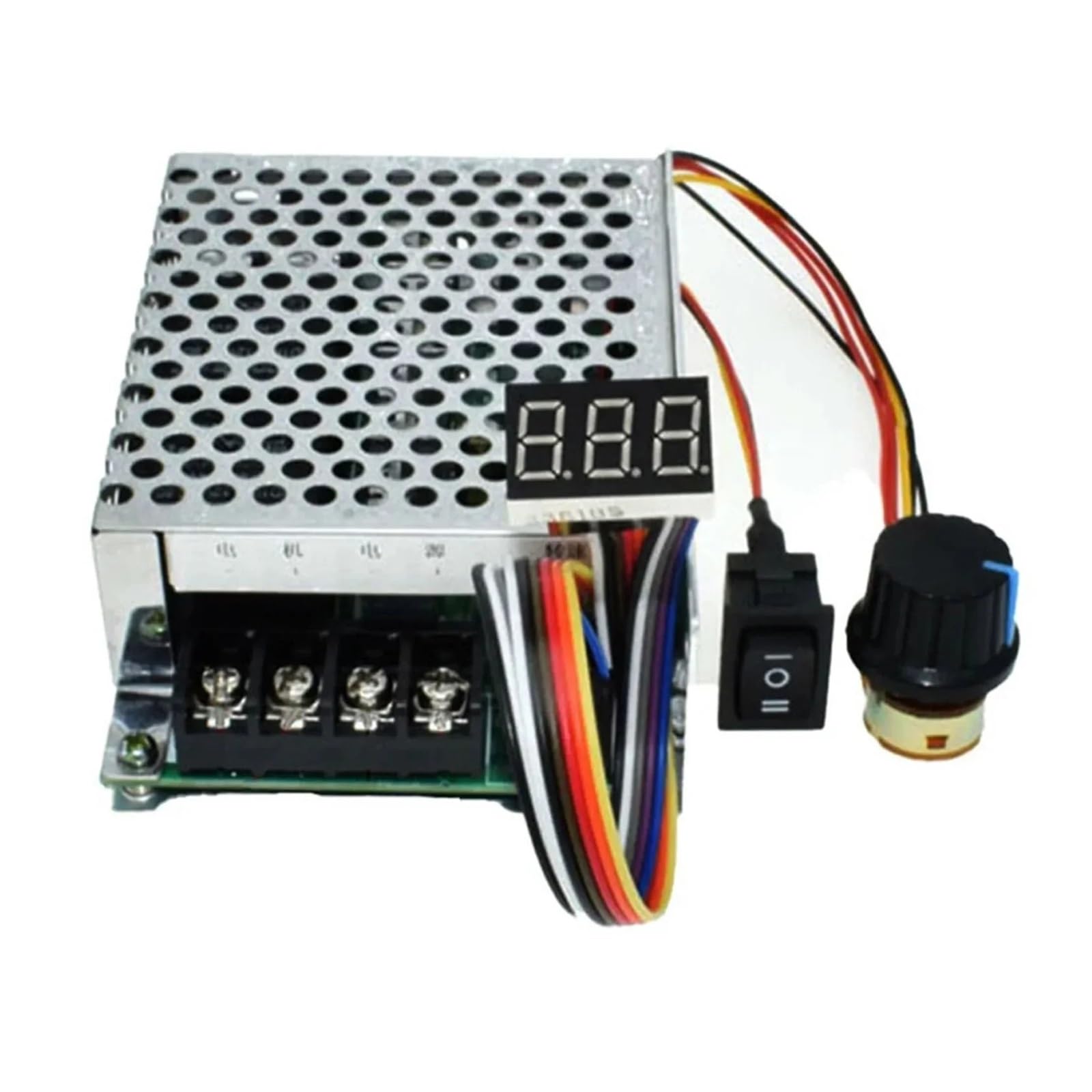 Potente regulador for motores de CC Controlador de velocidad de 100 A con interruptor reversible Voltaje de entrada de 10 55 V Ajuste preciso de velocidad