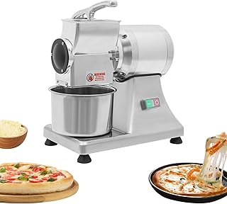 Electric Cheese Grater for Block Cheese 550W Heavy Duty Food Shredder Commercial Cheese Shredder W/Safety Shield & Bucket for Grating Cheese,88 Lbs/Hour