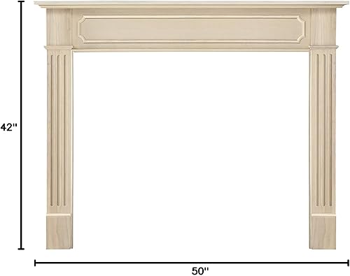 Miniatura 7 de Pearl Mantels ARYB50111 - Mantel envolvente de madera de estilo transitorio, 50 pulgadas de ancho x 42 pulgadas de alto, sin terminar