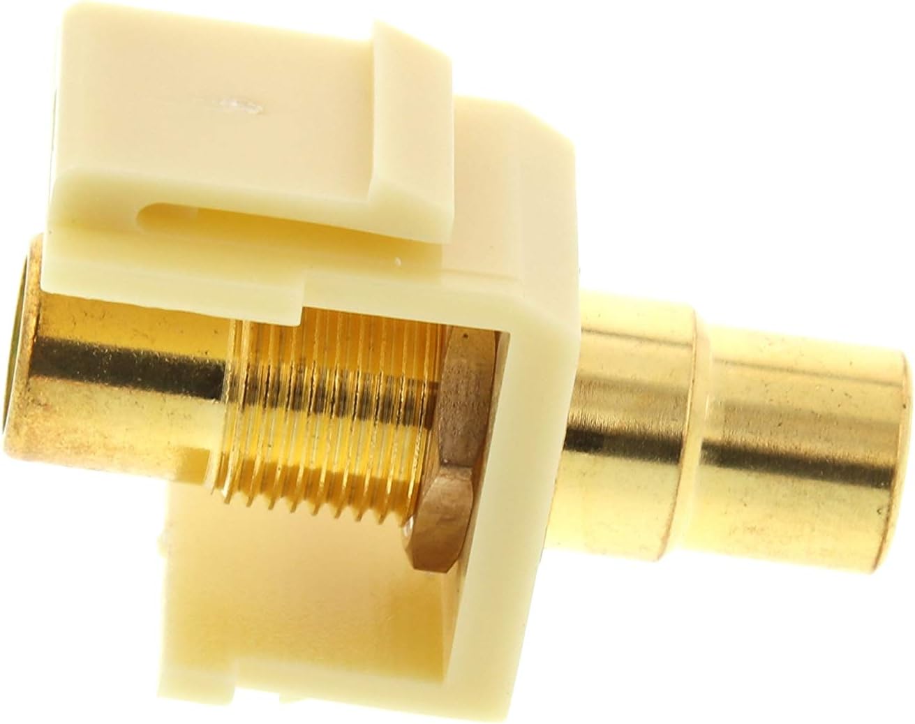 フィードthrough Keystoneジャック &ndash; RCA (コンポーネント/コンポジット) &ndash; アイボリー &ndash; カラーコード。。