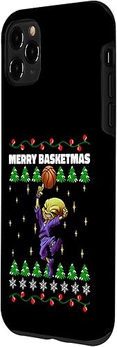 Vista 26 de iPhone 14 Pro Alien Playing Basketball Player Christmas Funny Xmas Design Case