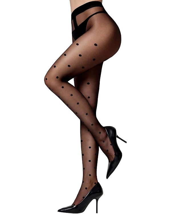 LABELLA Super Cute Polka Dot Pantyhose for Women, S-XL by LABELLA FIGURA ITLIYA - Used condition - US$13.31