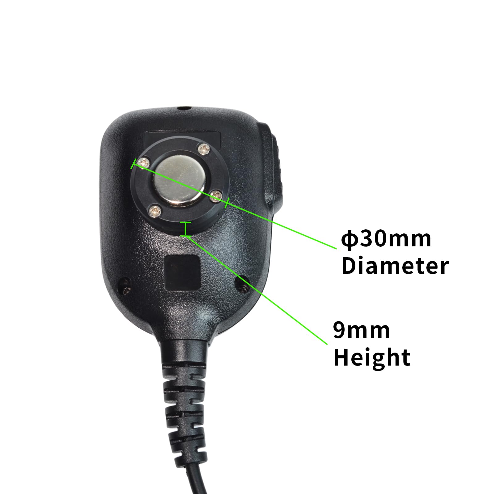 Microphone de Voiture à Ventouse magnétique Accessoire pour Radio Portable/Haut-Parleur Microphone/Haut-Parleur Radio Mobile Compatible avec Baofeng Motorola Quansheng (Noir)