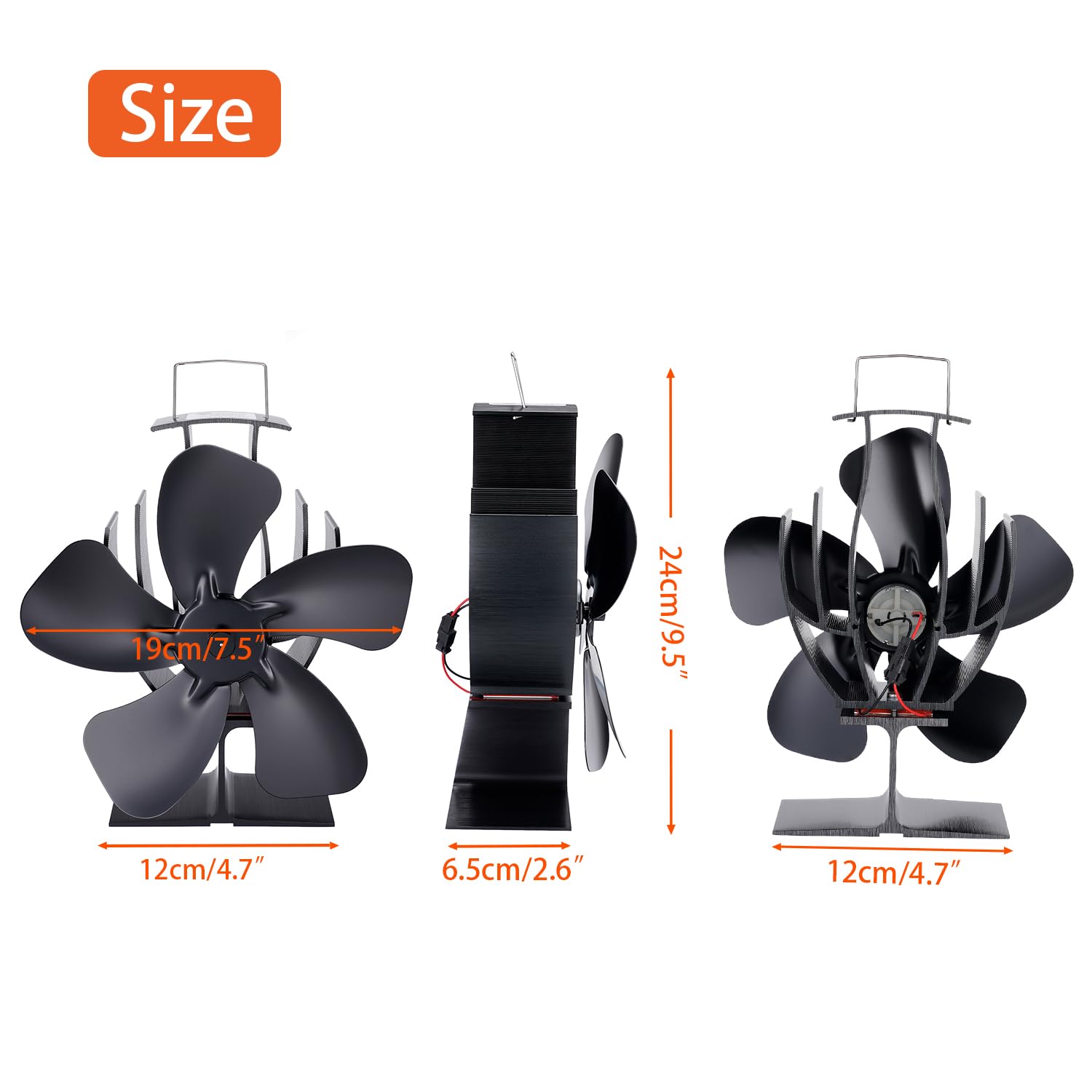 Ventilatore Per Stufa A Legna - 5 Pale - Senza Elettricità - Silenzioso - Campeggio E Casa - Foto 8