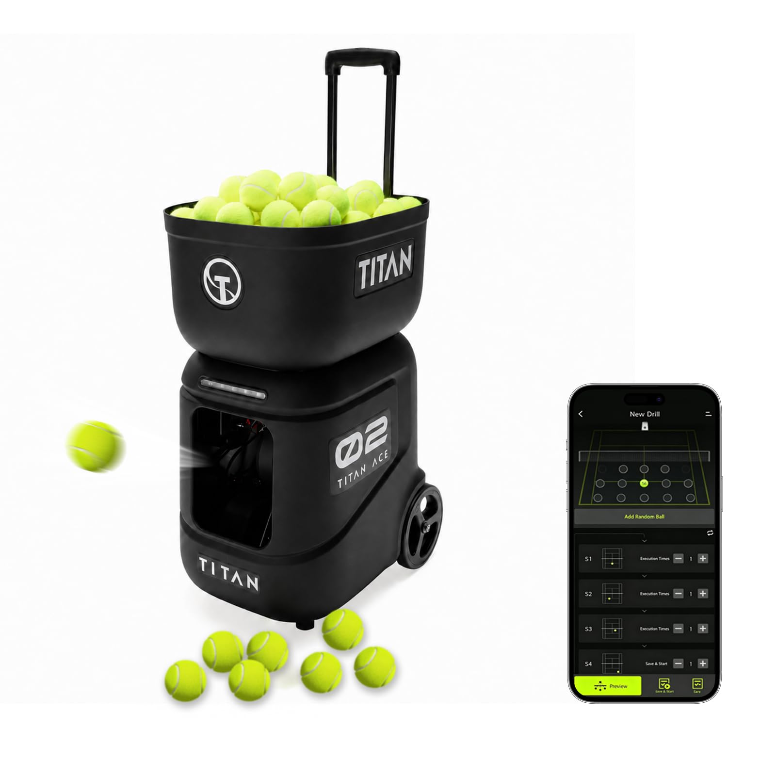 Amazon | Titan ACE テニスボールマシン | TITTAN | 硬式テニス