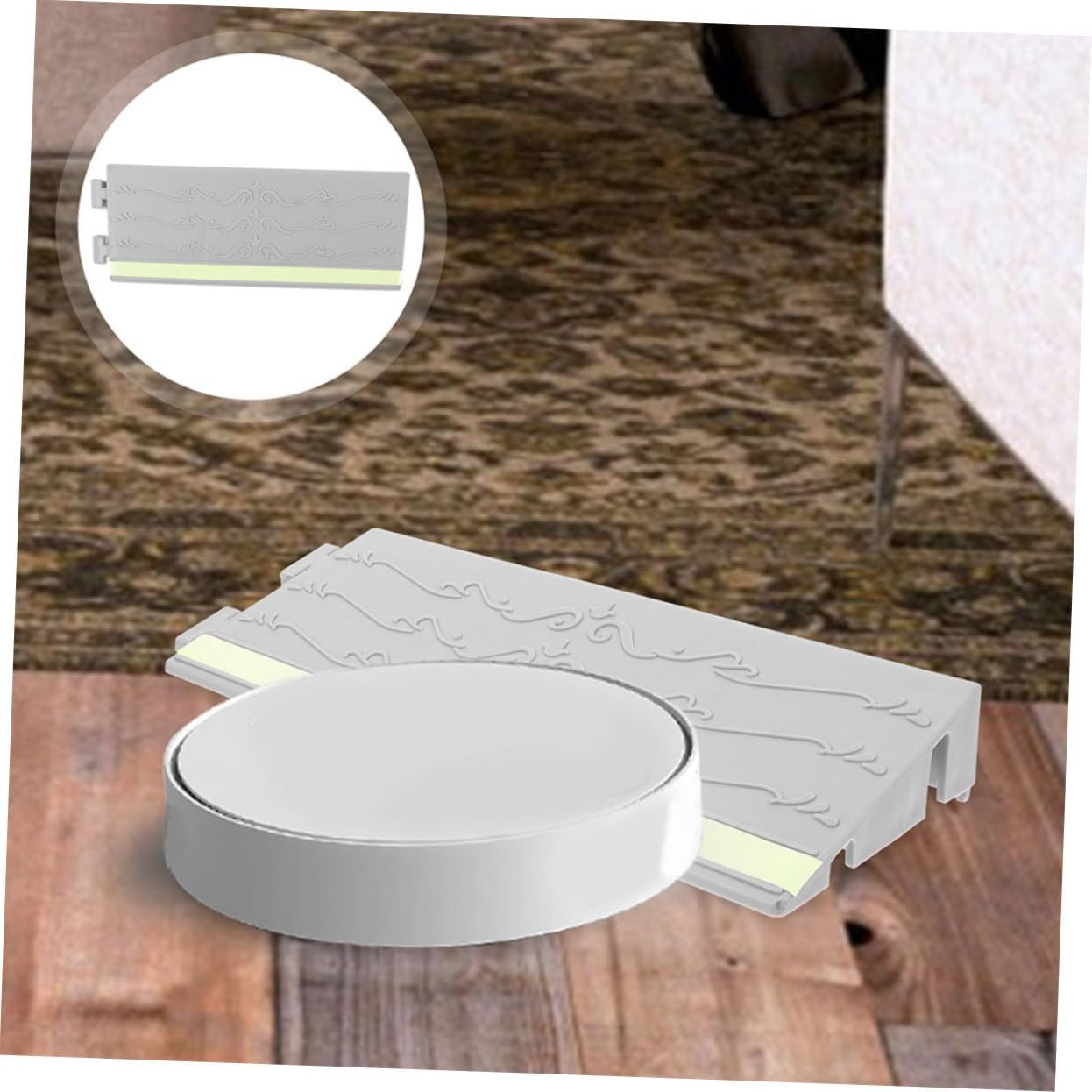 2pcs Doorway Ramps for Wheelchairs Plastic Ramp Slip Mat Home Entry Sweep Robot Transition