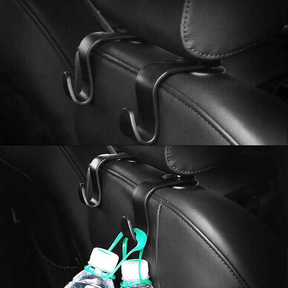 4x 360° Auto-Kopfstützenhaken & 2 Sitzlücken-Füller - Praktischer Organizer Fürs Auto