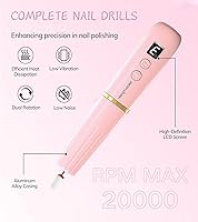 Vista 3 de Máquina de Lima Eléctrica para Uñas, Juego de Lima Efile para Uñas de Gel Acrílico, Kit de Máquina de Lima de Uñas Portátil, Herramientas