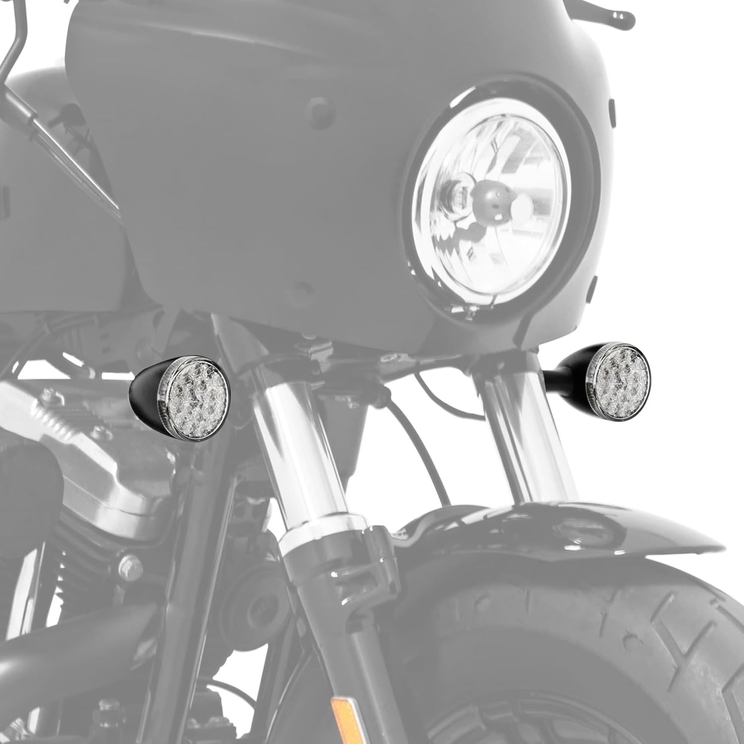 XMT-MOTO LED Turn Signal Indicator Light Fit For Harley Sportster 48 XL1200X 2016-2022 Front