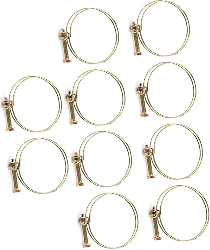 Miniatura 8 de Acouto Double Wire Hose Clamp Double Wire Water Hose Tube Clamp Pipe Plumbing Pipe Tube 304 Stainless Steel (57mm (52-57))