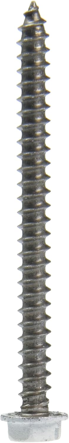 Hard-to-Find Fastener 014973187057 White Hex Head Sheet Metal Screws, 8 x 2, Piece-12