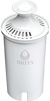 Brita Standard Water Filter, BPA-Free, Replaces 1,800 Plastic Water Bottles a Year, Lasts Two Months or 40 Gallons, Includes 1 Filter, Kitchen Essential