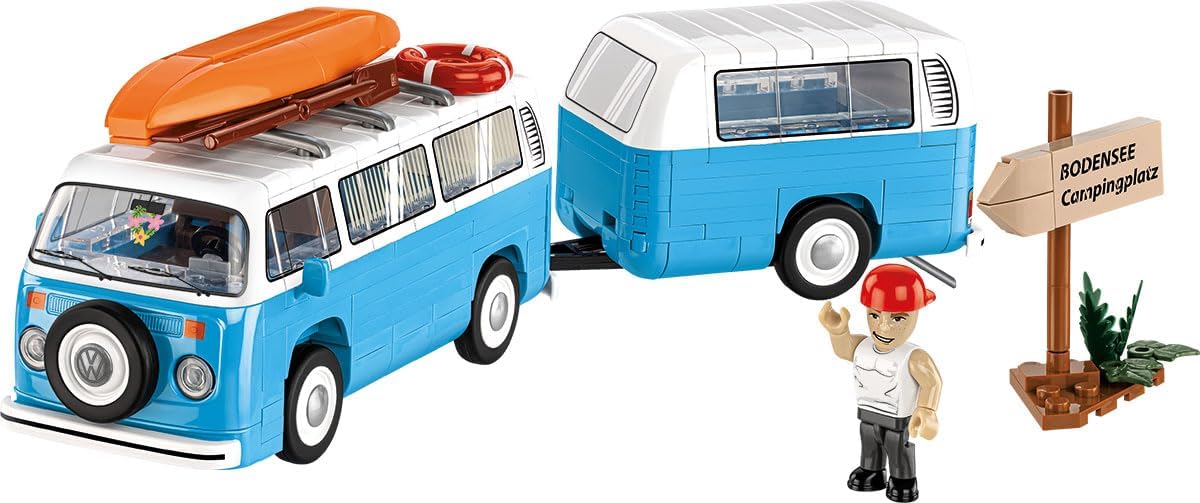 COBI Action Town Volkswagen Camper Van 1:35 Scale Building Set, 322 Pieces